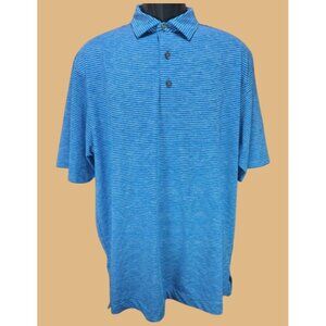 FootJoy Mens Seawashed  Striped Golf Polo Large